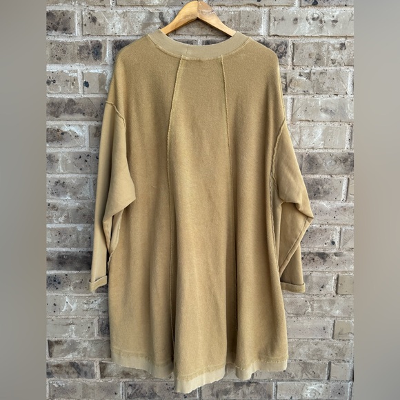 Free People yellow/jaute Iggy Pullover Sweatshirt Size Small - Picture 6 of 12